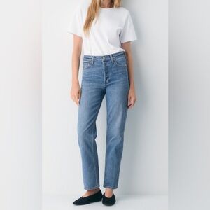 Aritzia Denim Forum - The Arlo Hi-Rise Straight Leg Jeans (medium wash)